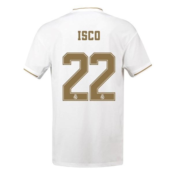 Camiseta Real Madrid NO.22 Isco Replica Primera Ropa 2019/20 Blanco